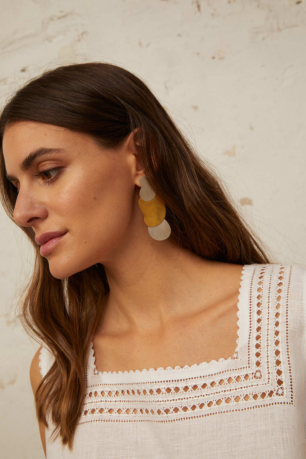 Glafira Crop Top in Elegant White Balushka